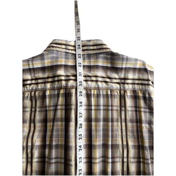 Tommy Bahama Shirt Men XXL Beige Plaid Check Long Sleeve Button Down - Picture 8 of 9